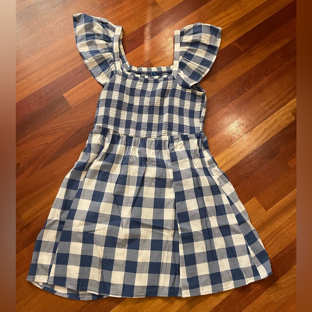 Old Navy Blue Gingham Sun Dress
